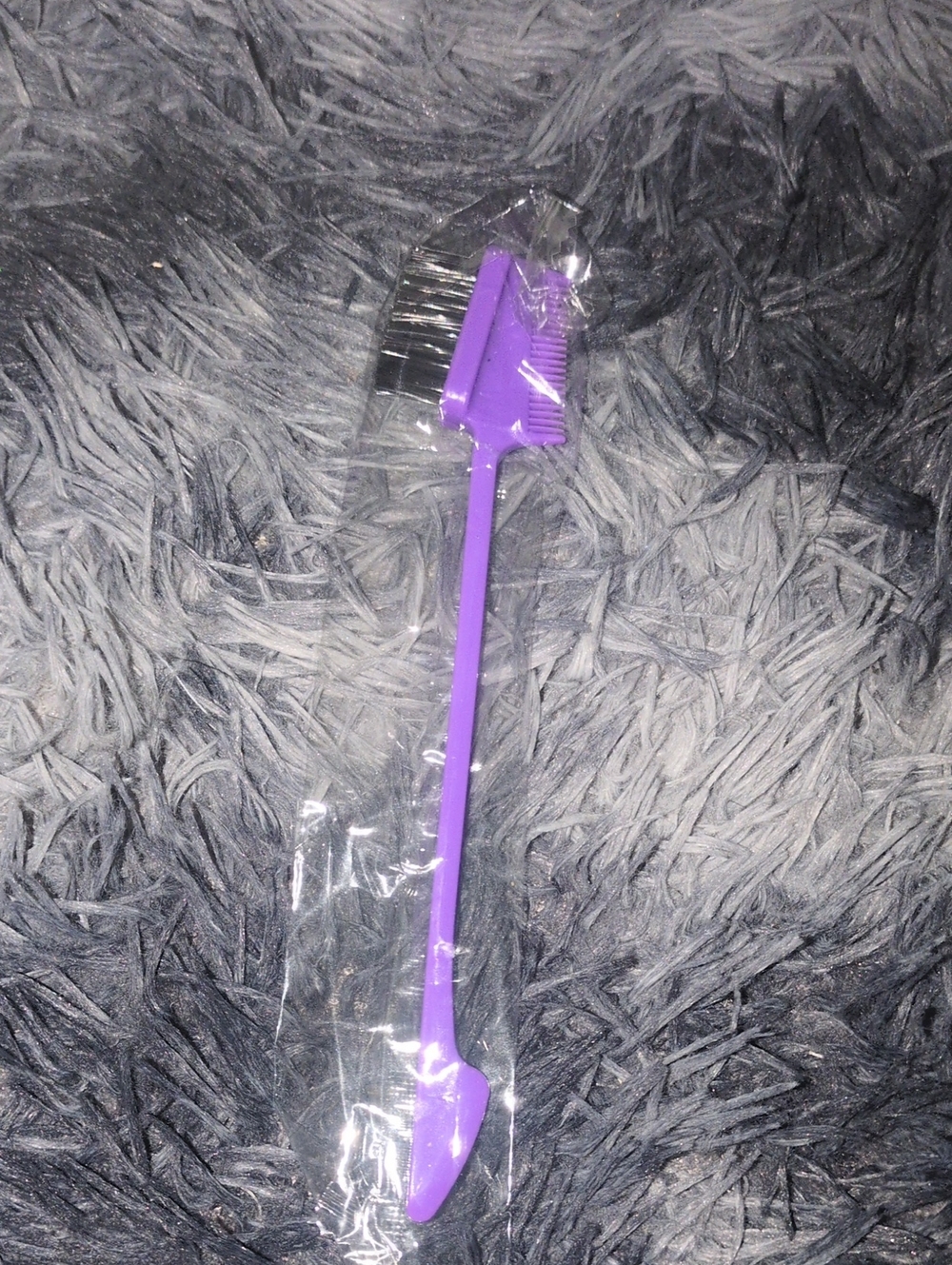 Purple Double-Ended Lash and Brow Brush